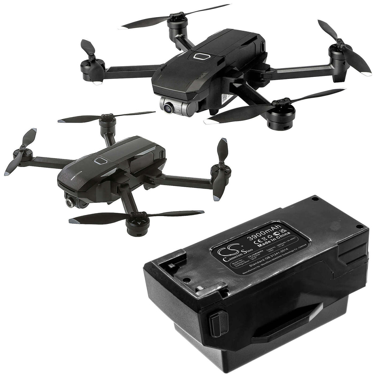 11.4V, Li-Polymer, 3900mAh, Drones battery fits Yuneec, Yunb3s2800, Mantis G, Mantis Q, 44.46Wh Drones Cameron Sino Technology Limited