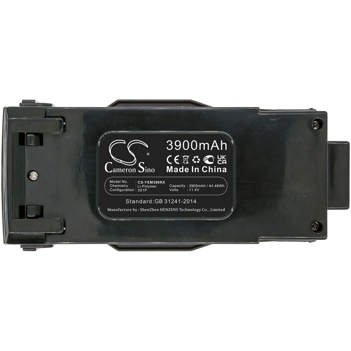 11.4V, Li-Polymer, 3900mAh, Drones battery fits Yuneec, Yunb3s2800, Mantis G, Mantis Q, 44.46Wh Drones Cameron Sino Technology Limited