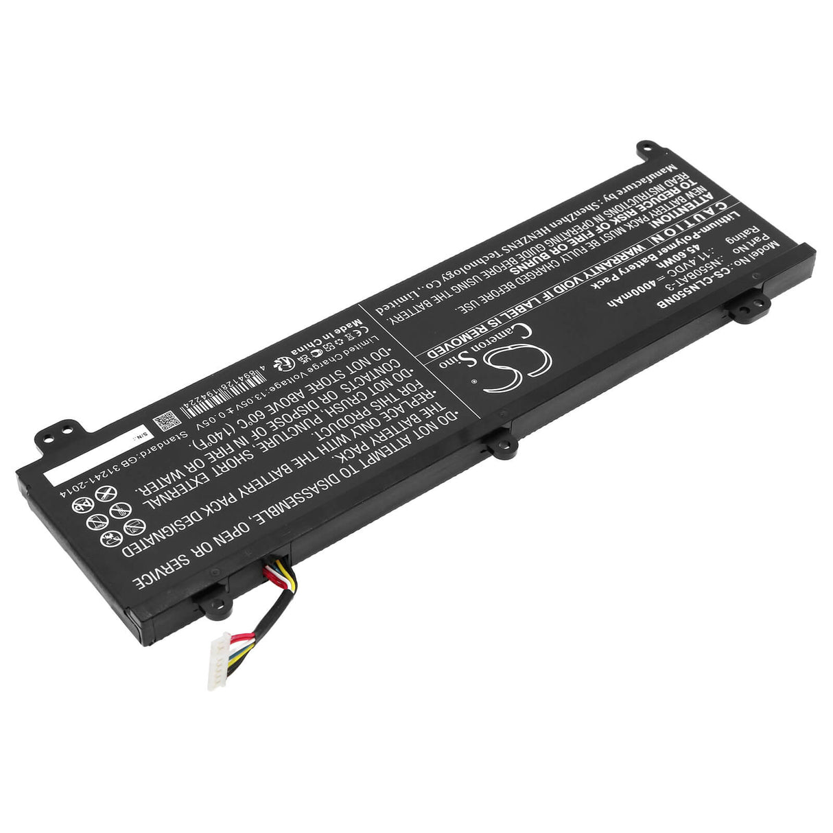 11.4v, Li-polymer, 4000mah, Battery Fits Clevo, N550rn, N551rc, 45.60wh Notebook, Laptop Cameron Sino Technology Limited