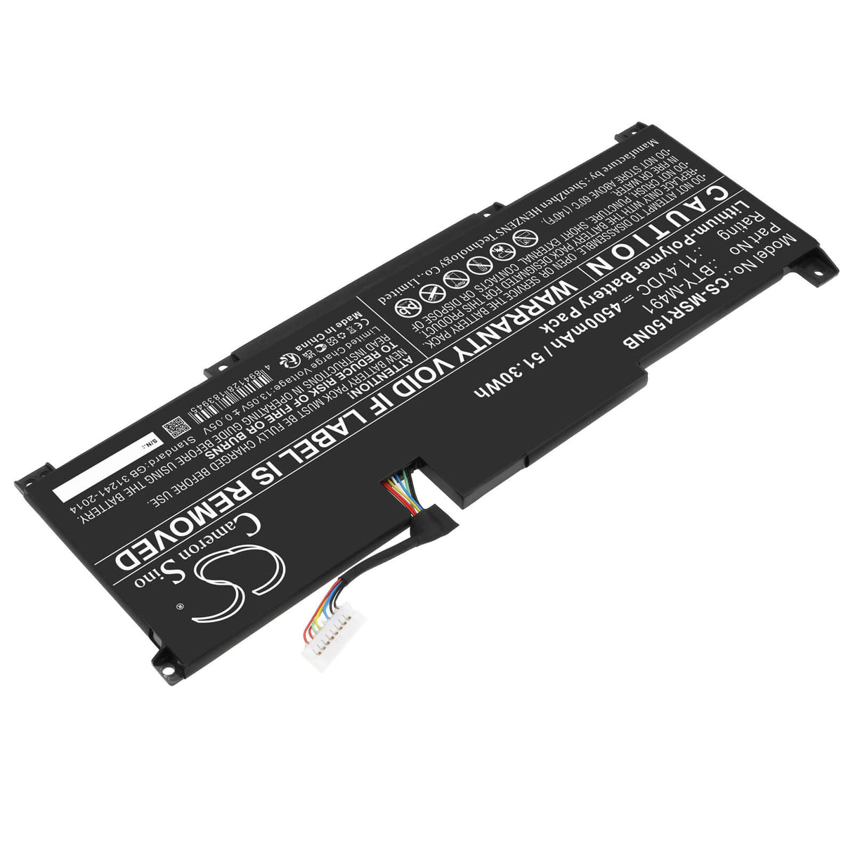 11.4v, Li-polymer, 4500mah, Battery Fits Msi, Modern 15 A10m(ms-1551), Modern 15 A10m-001xfr, 51.30wh Notebook, Laptop Cameron Sino Technology Limited