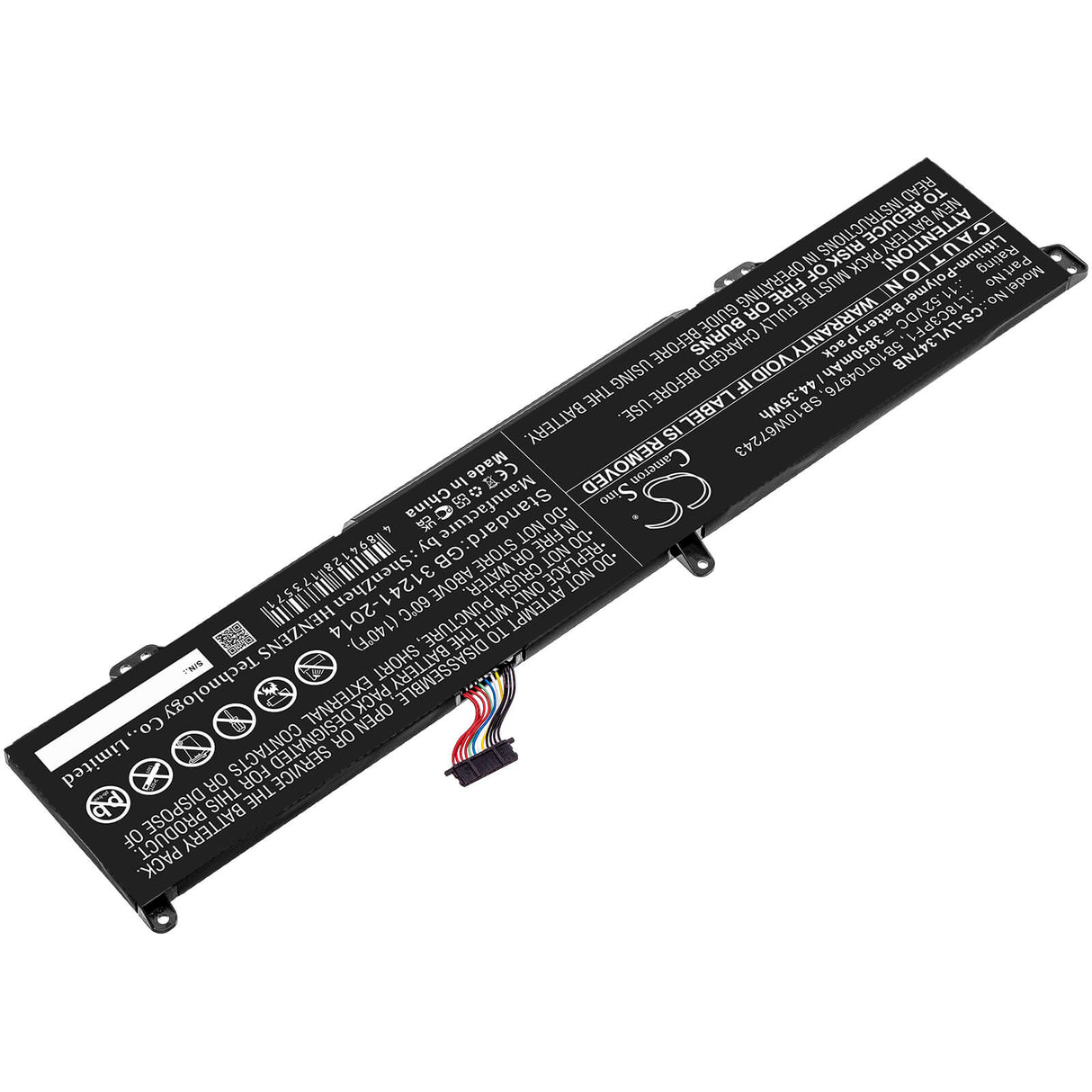 11.52v, 3850mah, Li-polymer Battery Fit's Lenovo, Ideapad L340 15 Gaming, Ideapad L340 17 Gaming, 44.35wh Notebook, Laptop Cameron Sino Technology Limited