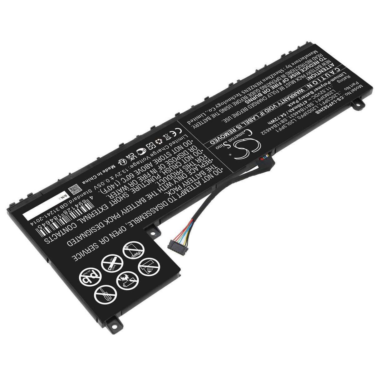 11.52v, Li-polymer, 4750mah, Battery Fits Lenovo, Ideapad 5 Pro 14acn6 82l50098t, Ideapad 5 Pro 14acn6 82l7000tr, 54.72wh Notebook, Laptop Cameron Sino Technology Limited