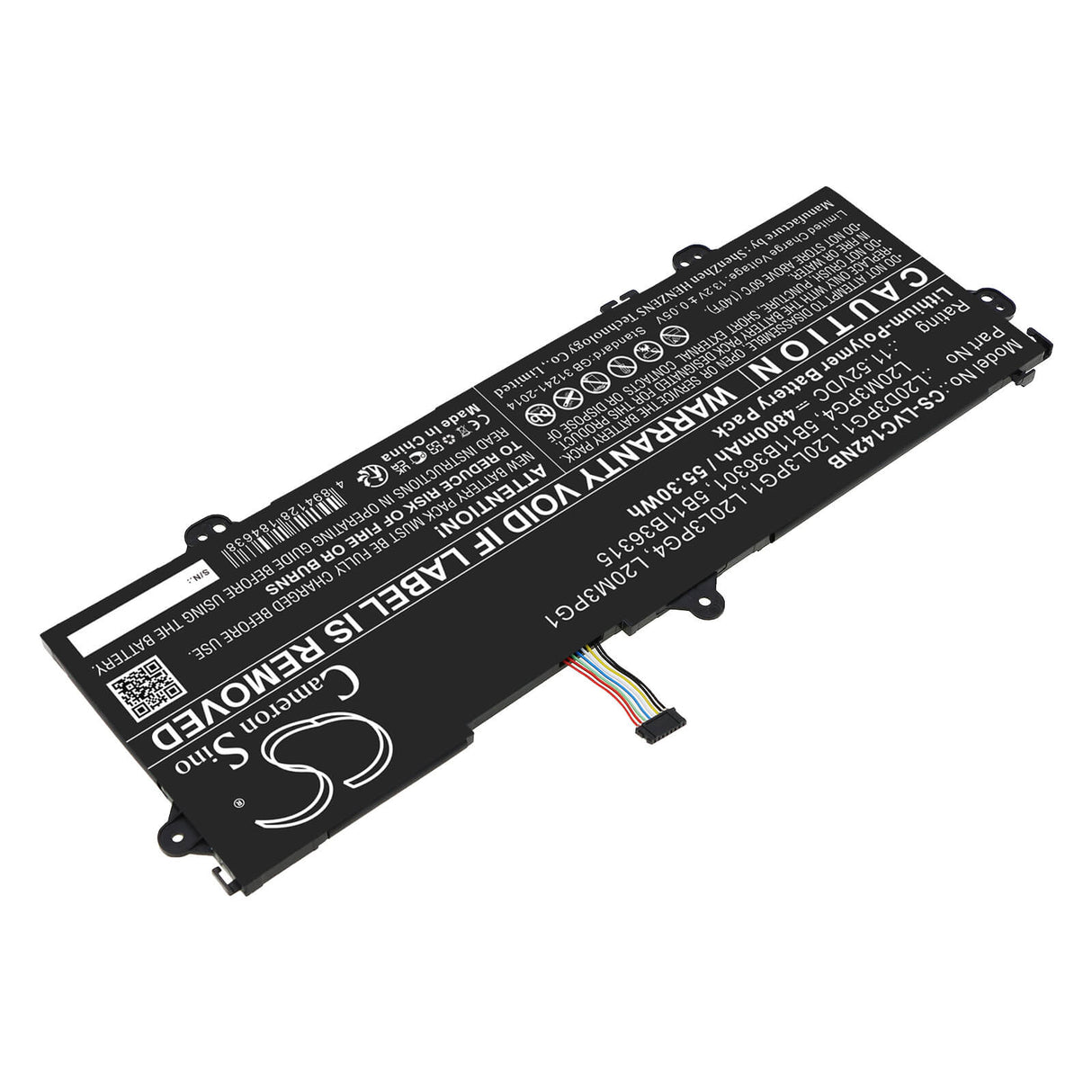 11.52v, Li-polymer, 4800mah, Battery Fits Lenovo, 14e Chromebook Gen 2 82m1000fu, 55.30wh Notebook, Laptop Cameron Sino Technology Limited