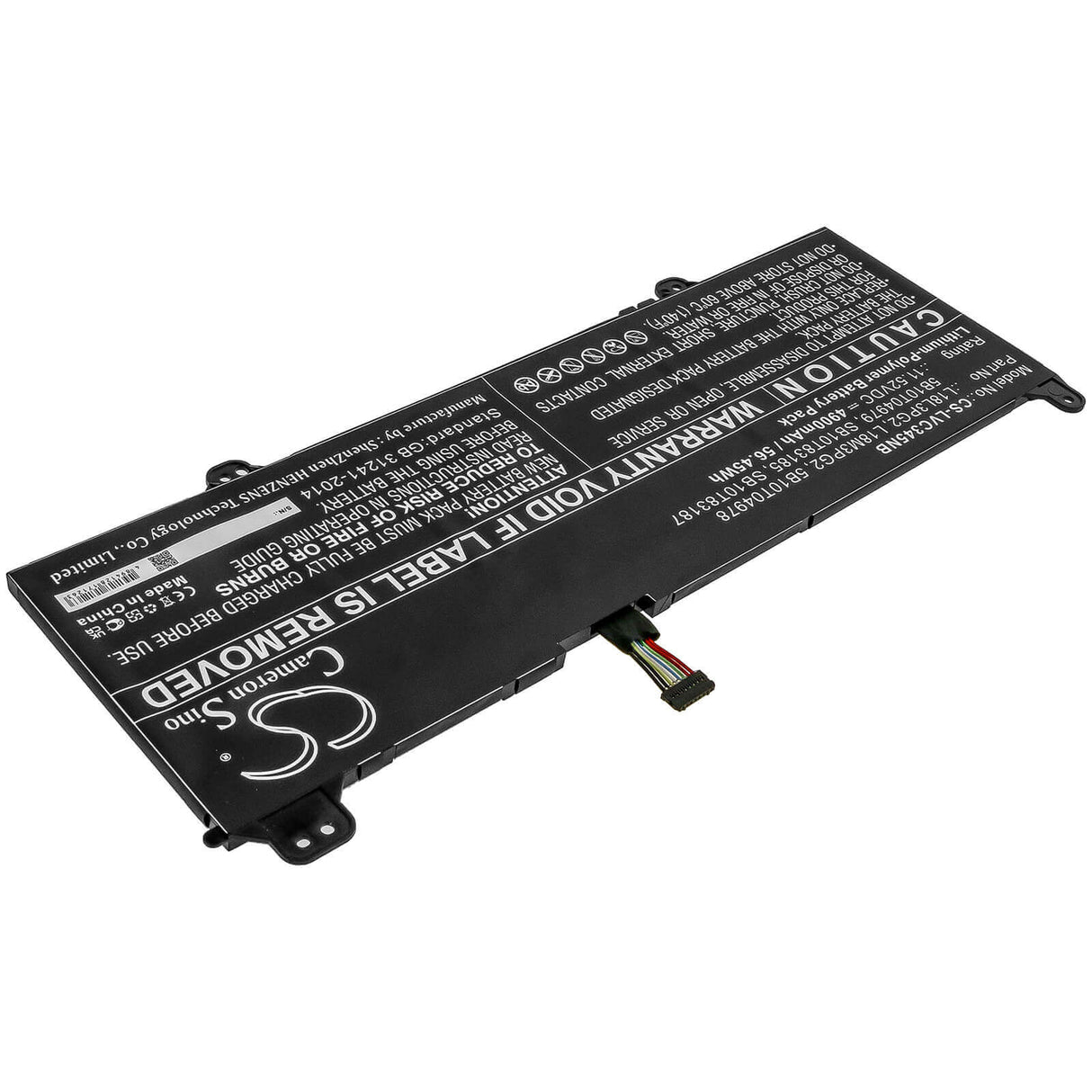11.52v, Li-polymer, 4900mah, Battery Fit's Lenovo, L18d3pg2, 14e Chromebook 81mh0011au 56.45wh Notebook, Laptop Cameron Sino Technology Limited