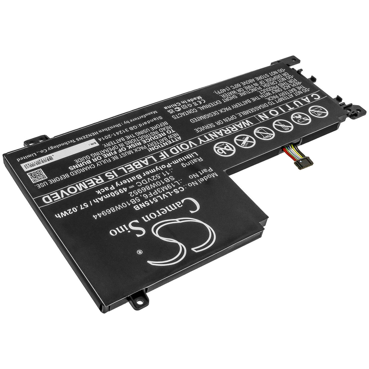 11.52v, Li-polymer, 4950mah, Battery Fit's Lenovo, Ideapad 5-15iil05, Ideapad 5-15iil05 81y, Ideapad 5-15iil05 81yk0038mx, 57.02 Notebook, Laptop Cameron Sino Technology Limited