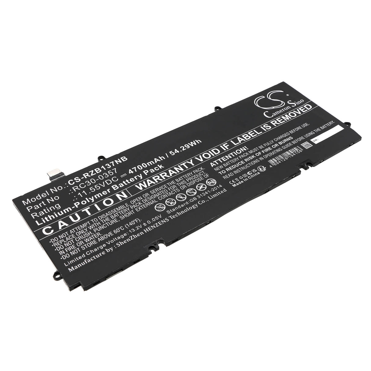 11.55v, Li-polymer, 4700mah, Battery Fits Razer, Book 13 Core I7, Book 13 Fhd, 54.29wh Notebook, Laptop Cameron Sino Technology Limited