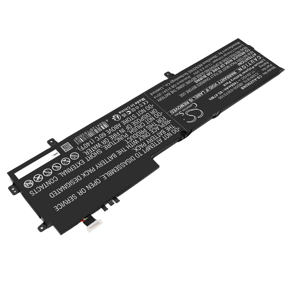 11.55v, Li-polymer, 7400mah, Battery Fits Asus, Zenbook Flip 15 Ux562, Zenbook Flip 15 Ux562fd, 85.47wh Notebook, Laptop Cameron Sino Technology Limited