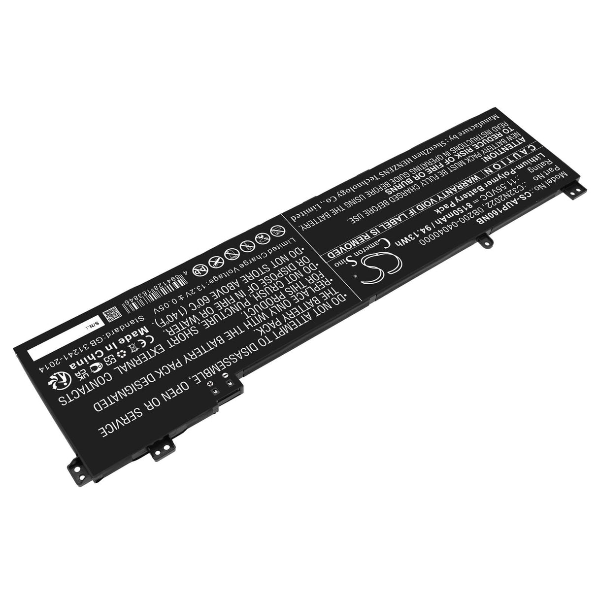 11.55v, Li-polymer, 8150mah, Battery Fits Asus, Vivobook Pro 16x M7600, Vivobook Pro 16x M7600qe-l2014, 94.13wh Notebook, Laptop Cameron Sino Technology Limited