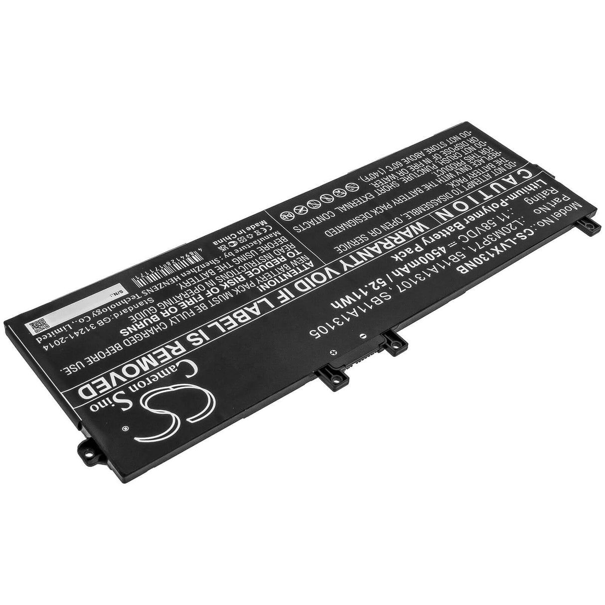 11.58v, Li-polymer, 4500mah, Battery Fit's Lenovo, Thinkpad X13 Yoga G2, Thinkpad X13 Yoga G2 20w80007z, Thinkpad X13 Yoga G2 20 Notebook, Laptop Cameron Sino Technology Limited