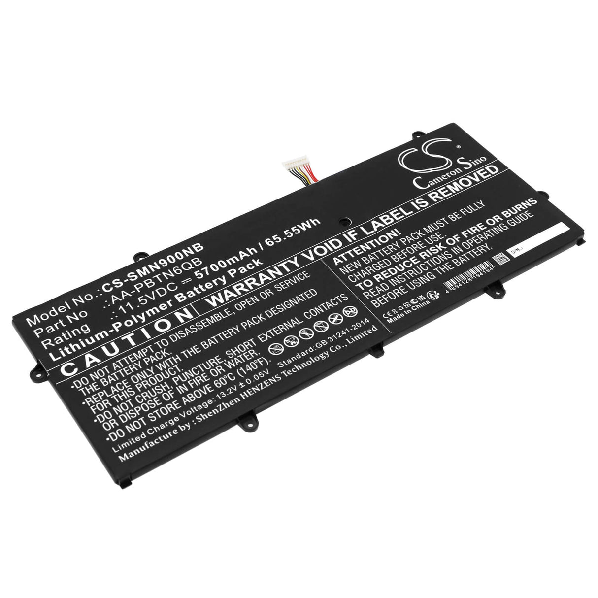 11.5v, Li-polymer, 5700mah, Battery Fits Samsung, Notebook 9 Np900x5n, Np900x5n, 65.55wh Notebook, Laptop Cameron Sino Technology Limited