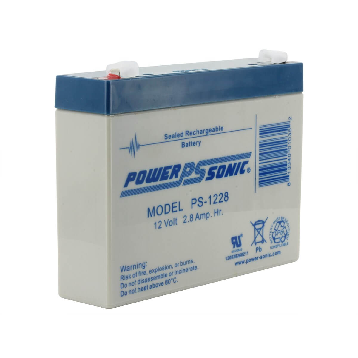 Powersonic PS-1228 Battery – 12V 2.8Ah Sealed Lead Acid AGM Battery Sealed Lead Acid (Special) Power-Sonic