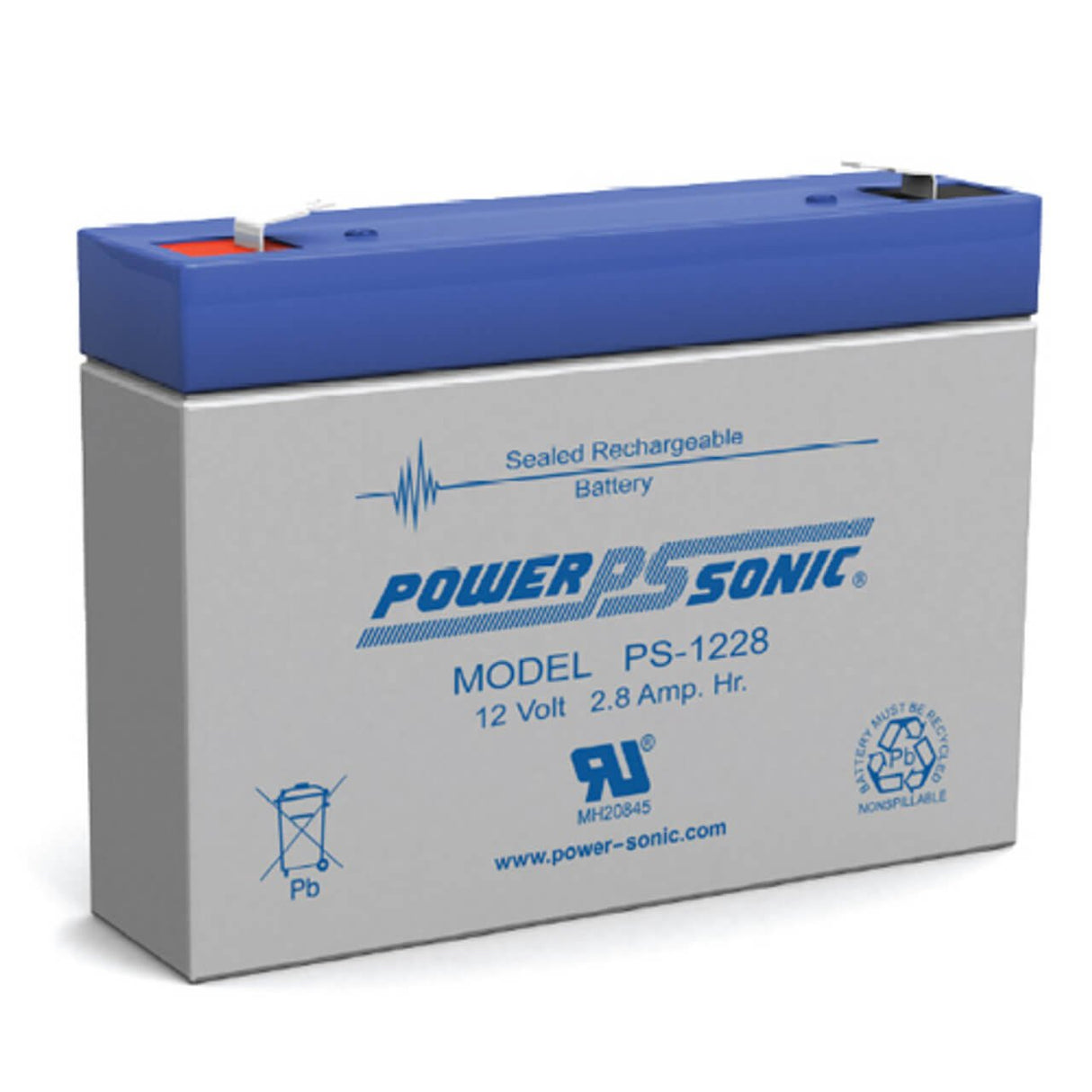 Powersonic PS-1228 Battery – 12V 2.8Ah Sealed Lead Acid AGM Battery Sealed Lead Acid (Special) Power-Sonic