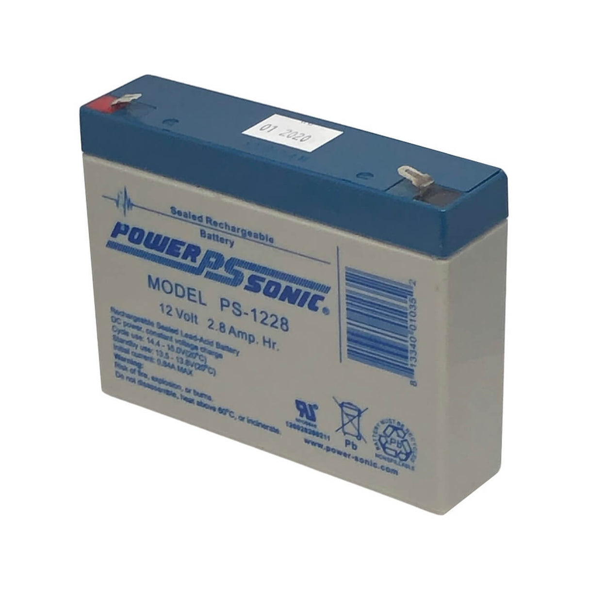 Powersonic PS-1228 Battery – 12V 2.8Ah Sealed Lead Acid AGM Battery Sealed Lead Acid (Special) Power-Sonic