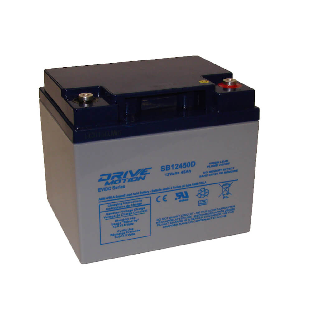 12 Volt 45 Amp Hour Deep Cycle Agm Battery Sealed Lead Acid (Special) DriveMotion