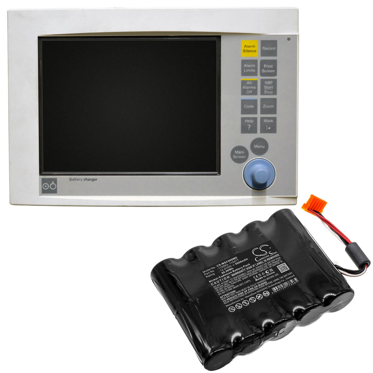 12.0V, Ni-CD, 5000mAh, Medical battery fits Siemens, 110077, Monitor Sc7000, Monitor Sc7000 (extern), 60.00Wh Medical Cameron Sino Technology Limited (Medical)