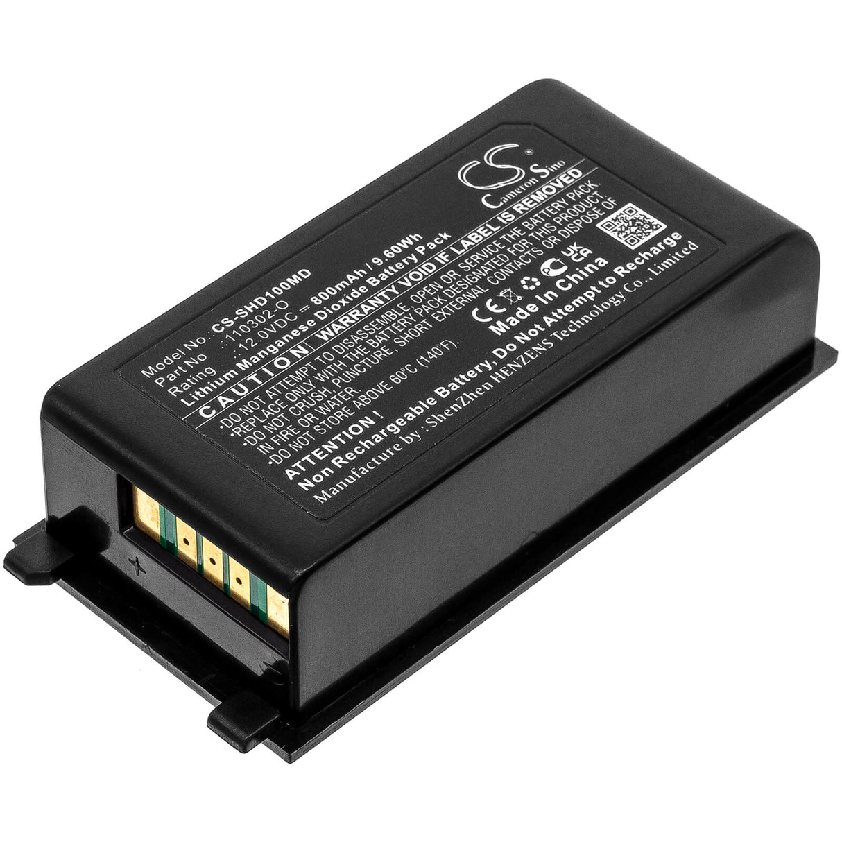 12.0V, Li-MnO2, 800mAh, Medical battery fits Schiller, 110302-o, Defibrillator Easyport, 9.60Wh Medical Cameron Sino Technology Limited (Medical)