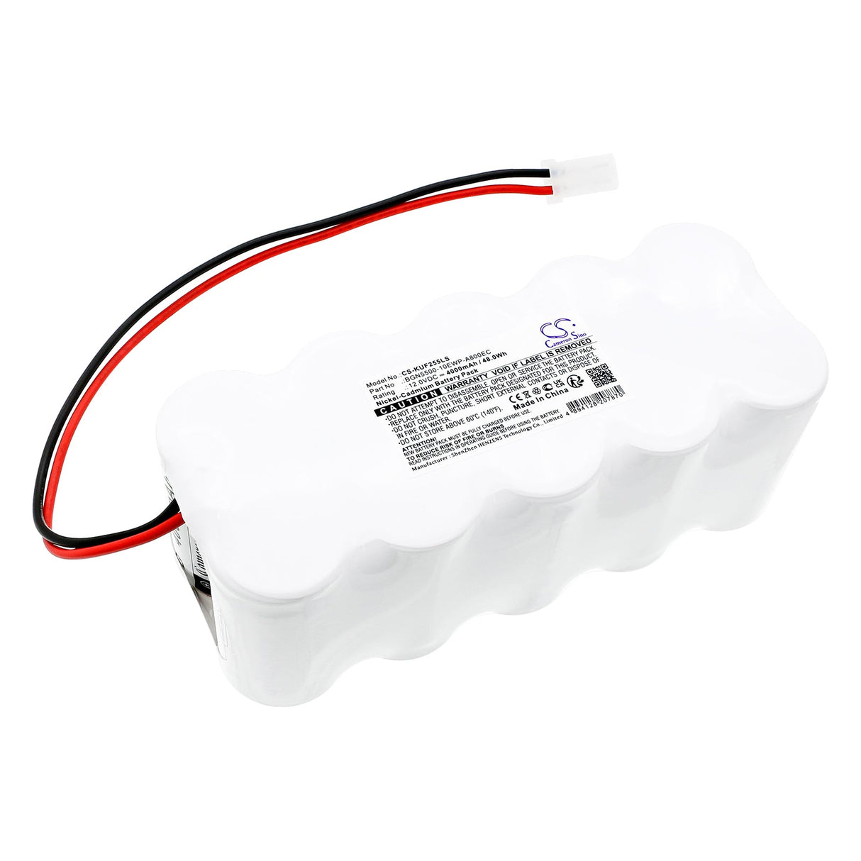 12,0V, Ni-CD, 4000mAh, batterie d'éclairage d'urgence compatible avec Kaufel, Bgn5500-10ewp-a800ec, 2015, 2132, 48,0Wh Éclairage d'urgence Cameron Sino Technology Limited