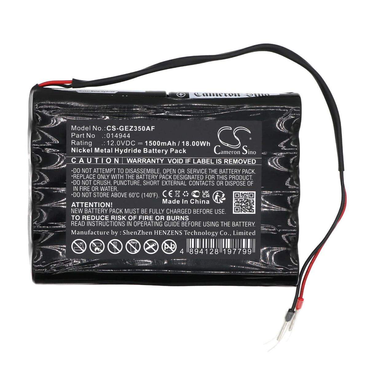 12.0v, Ni-mh, 1500mah, Batterie de porte automatique compatible avec Geze, Smd, Tsa 350n, 18.00wh Portes automatiques Cameron Sino Technology Limited