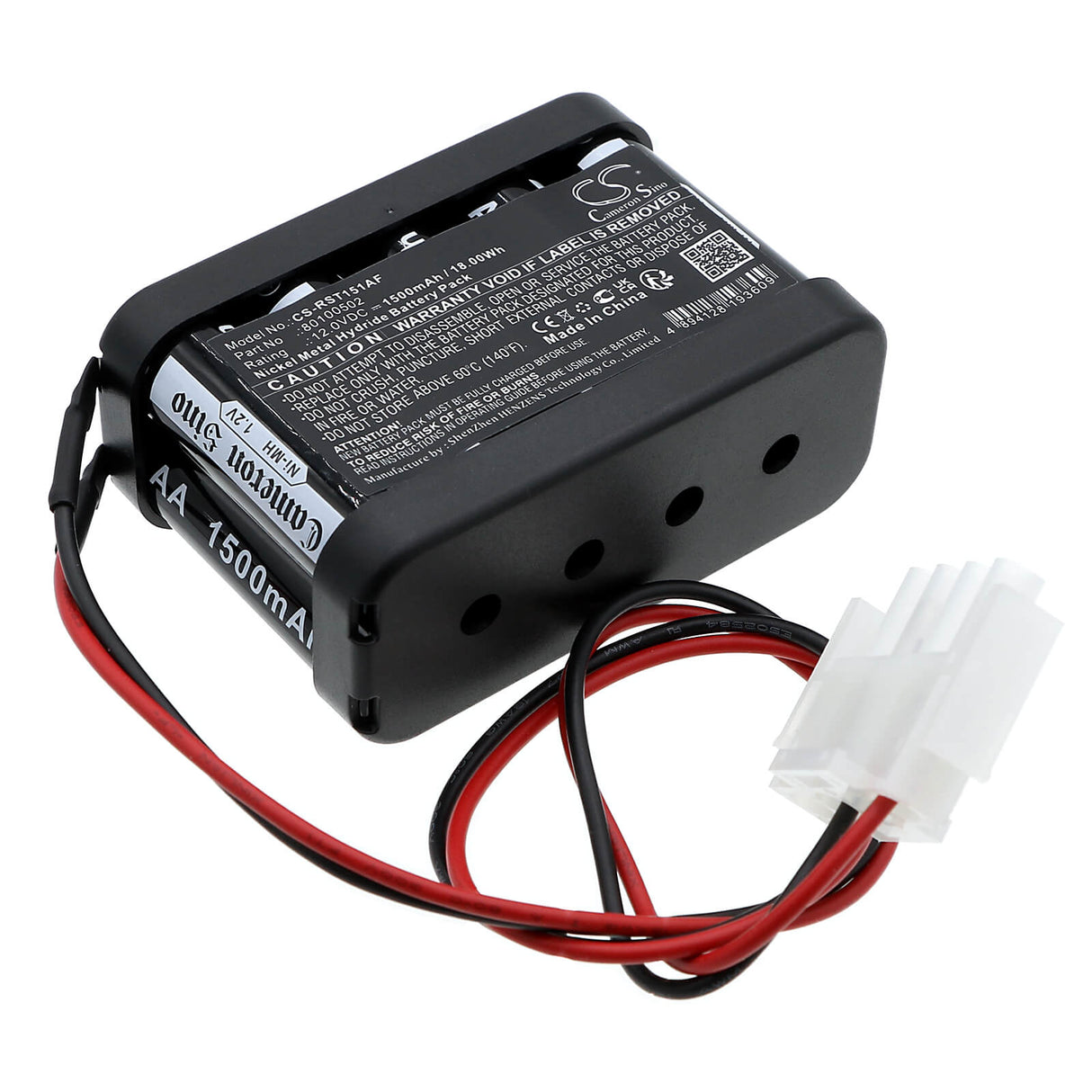 12,0v, Ni-mh, 1500mah, Batterie de porte automatique compatible avec Record, Sta15, 18,00wh Portes Automatiques Cameron Sino Technology Limited