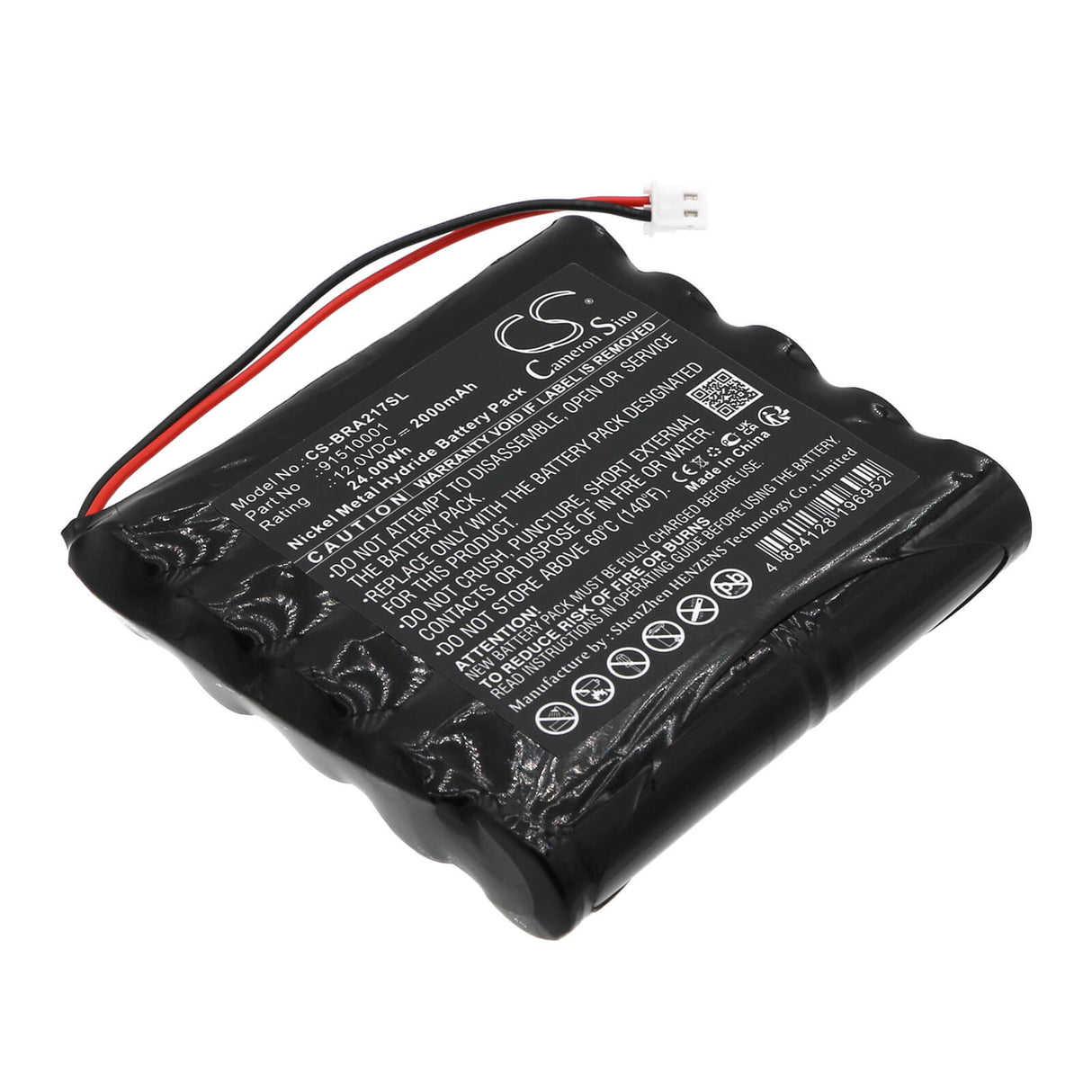 12.0V, Ni-MH, 2000mAh, Batterie d'équipement compatible Bora, 91510001, Achsmessgerät 217, Équipement 24Wh, Enquête, Test Cameron Sino Technology Limited