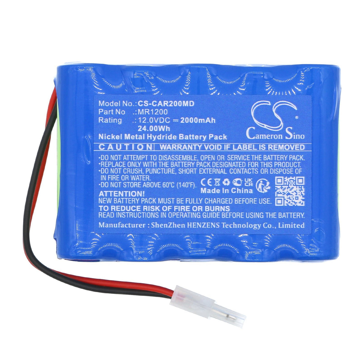 12,0V, Ni-MH, 2000mAh, Batterie médicale compatible avec Cardioline, 17001237, Ecg200l, Ecg200s, 24,0Wh Technologie médicale Cameron Sino Limited (Médical)