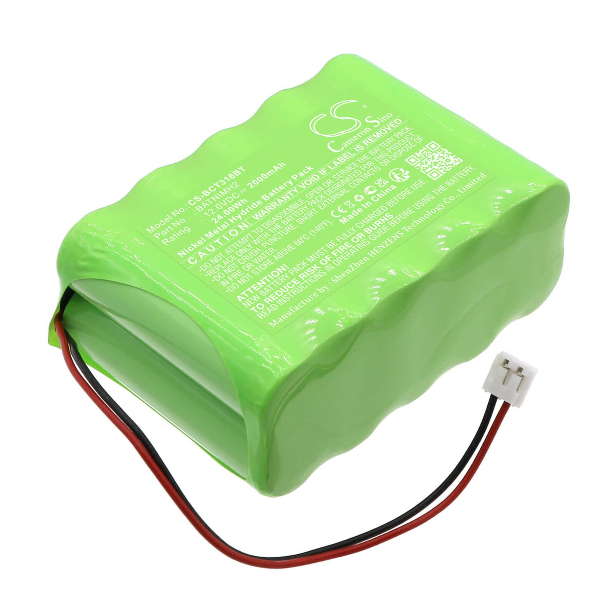 12.0v, Ni-mh, 2000mah, Alarm Battery Fits Daitem, 318-16d, Es318-22f, 24.00wh Alarm System Cameron Sino Technology Limited