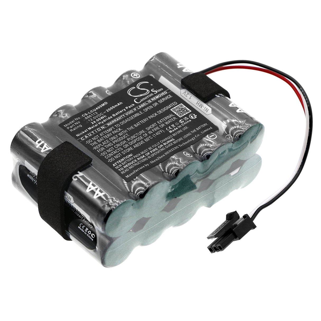 12.0V, Ni-MH, 2000mAh, Batterie médicale compatible avec Laerdal, 886113, Lcsu4 Compact Suction Unit, 24.00Wh Medical Cameron Sino Technology Limited (Médical)