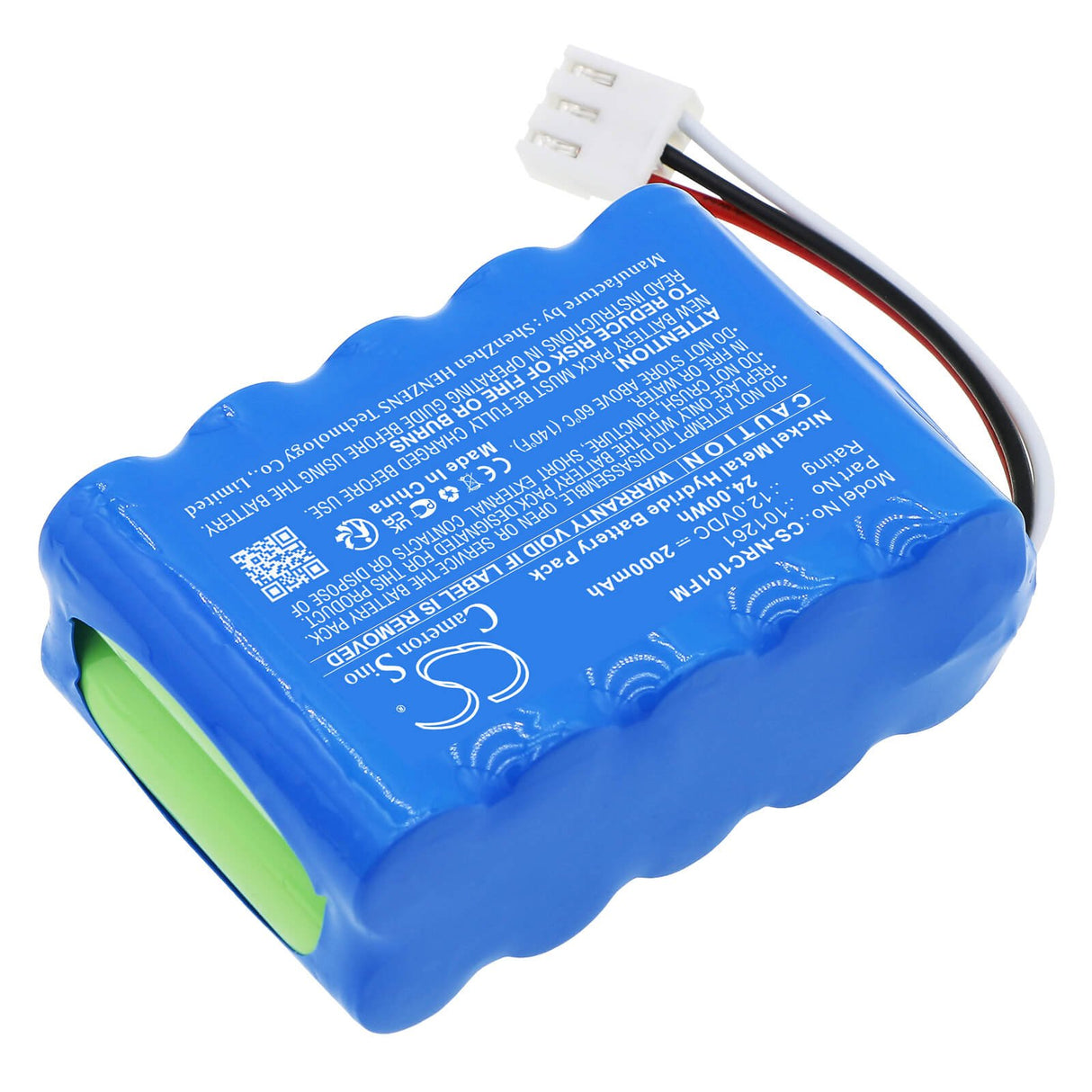 12,0V, Ni-MH, 2000mAh, batterie de sécurité marine convient à Navgard Bnwas, 101261, Dubilier Dbc101261, 24Wh dispositifs de sécurité marine et de flottabilité Cameron Sino Technology Limited