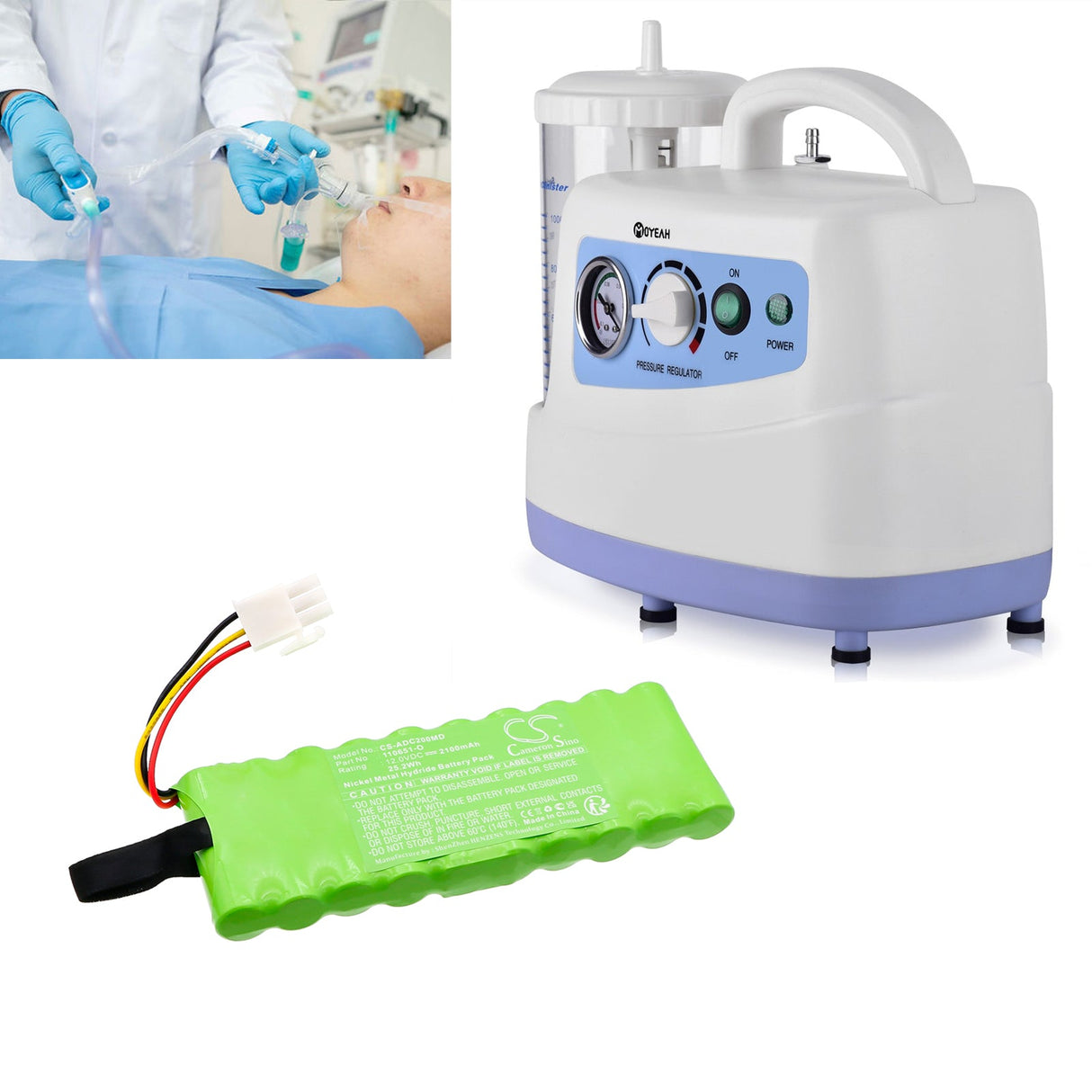 12.0V, Ni-MH, 2100mAh, Medical battery fits Asskea, Dc20, Dc30, 25.2Wh Medical Cameron Sino Technology Limited (Medical)