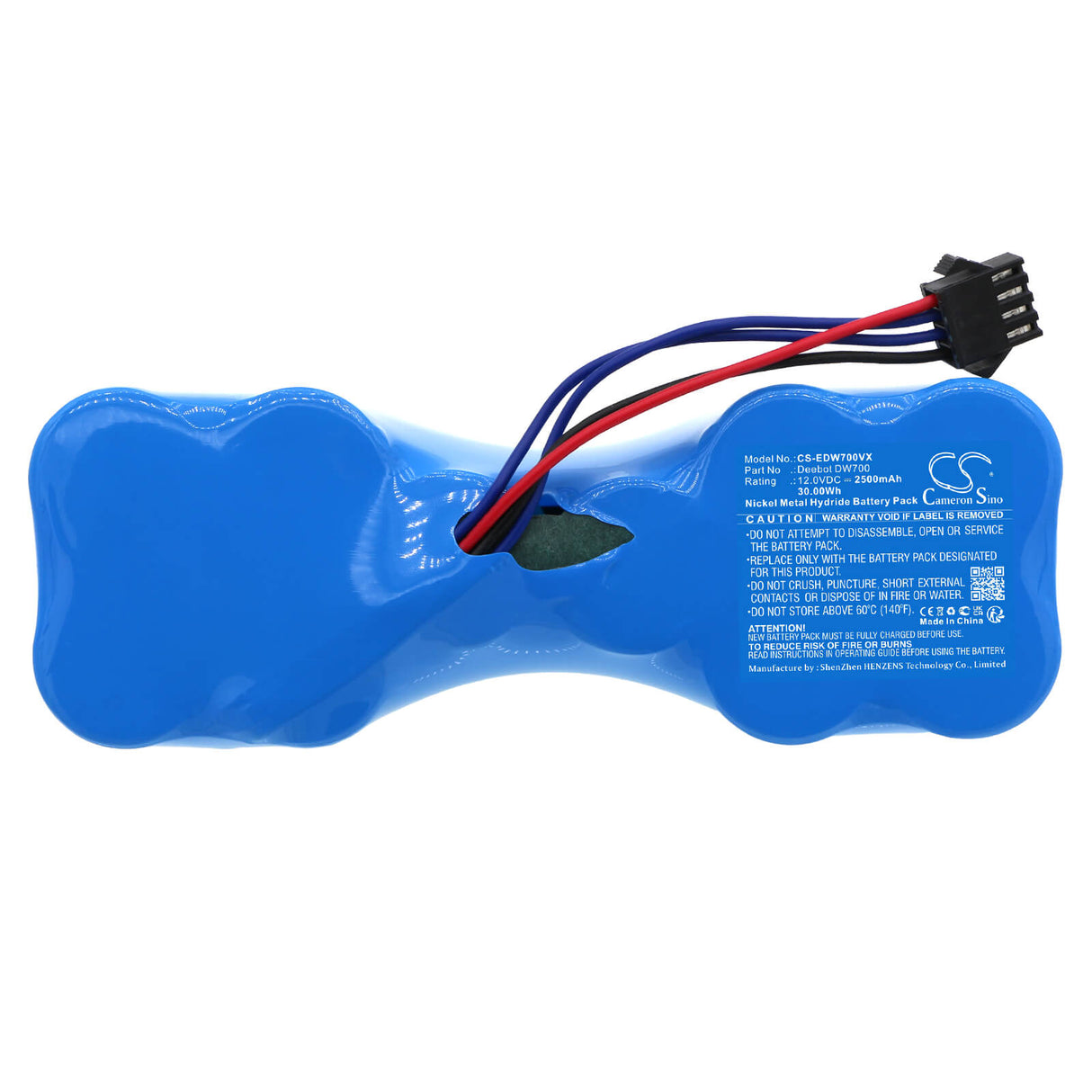12.0V, Ni-MH, 2500mAh, Vacuum battery fits Ecovacs, Deebot 300, Deebot D300, Deebot Dc78, 30.00Wh Vacuum Cameron Sino Technology Limited