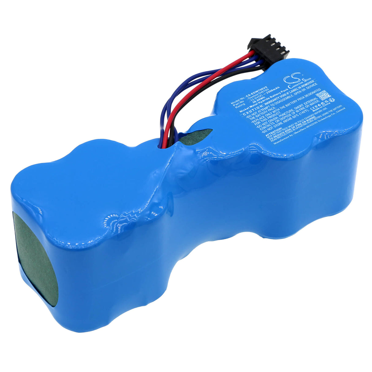 12.0V, Ni-MH, 2500mAh, Vacuum battery fits Ecovacs, Deebot 300, Deebot D300, Deebot Dc78, 30.00Wh Vacuum Cameron Sino Technology Limited