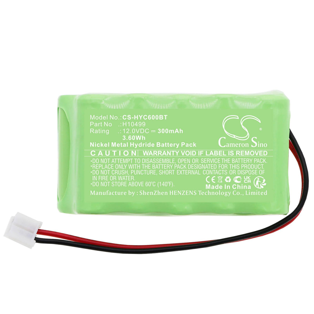 12.0v, Ni-mh, 300mah, Alarm Battery Fits Honeywell, Sec-h-201, Sec-h-600, 3.60wh Alarm System Cameron Sino Technology Limited
