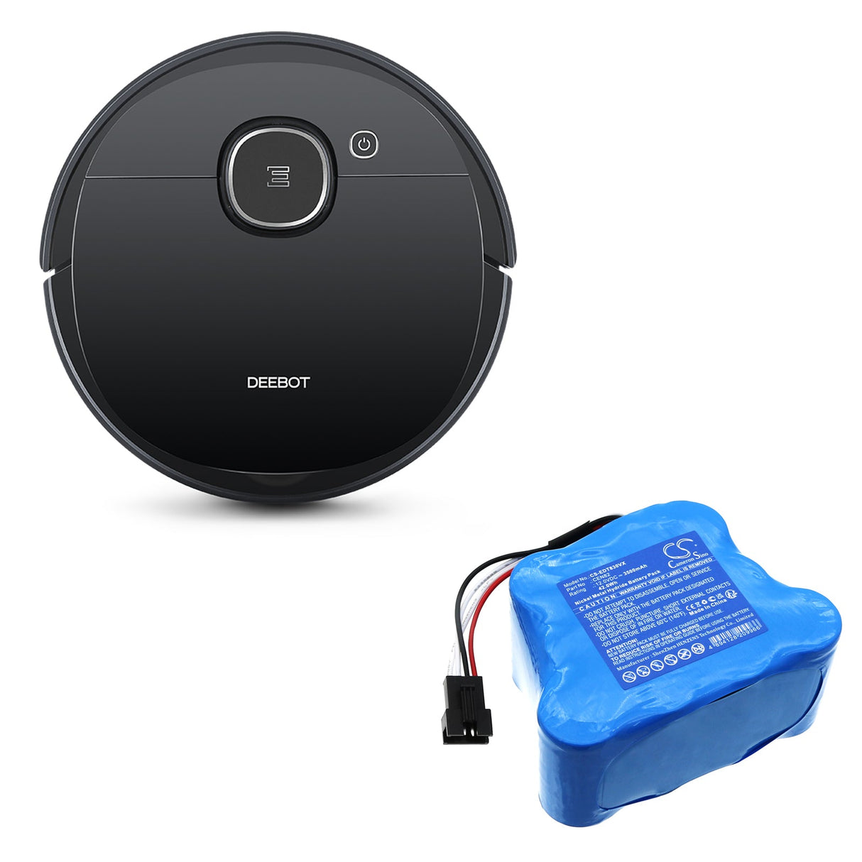 12.0V, Ni-MH, 3500mAh, Vacuum battery fits Ecovacs, Deebot 800, Deebot 810, 42.0Wh Vacuum Cameron Sino Technology Limited