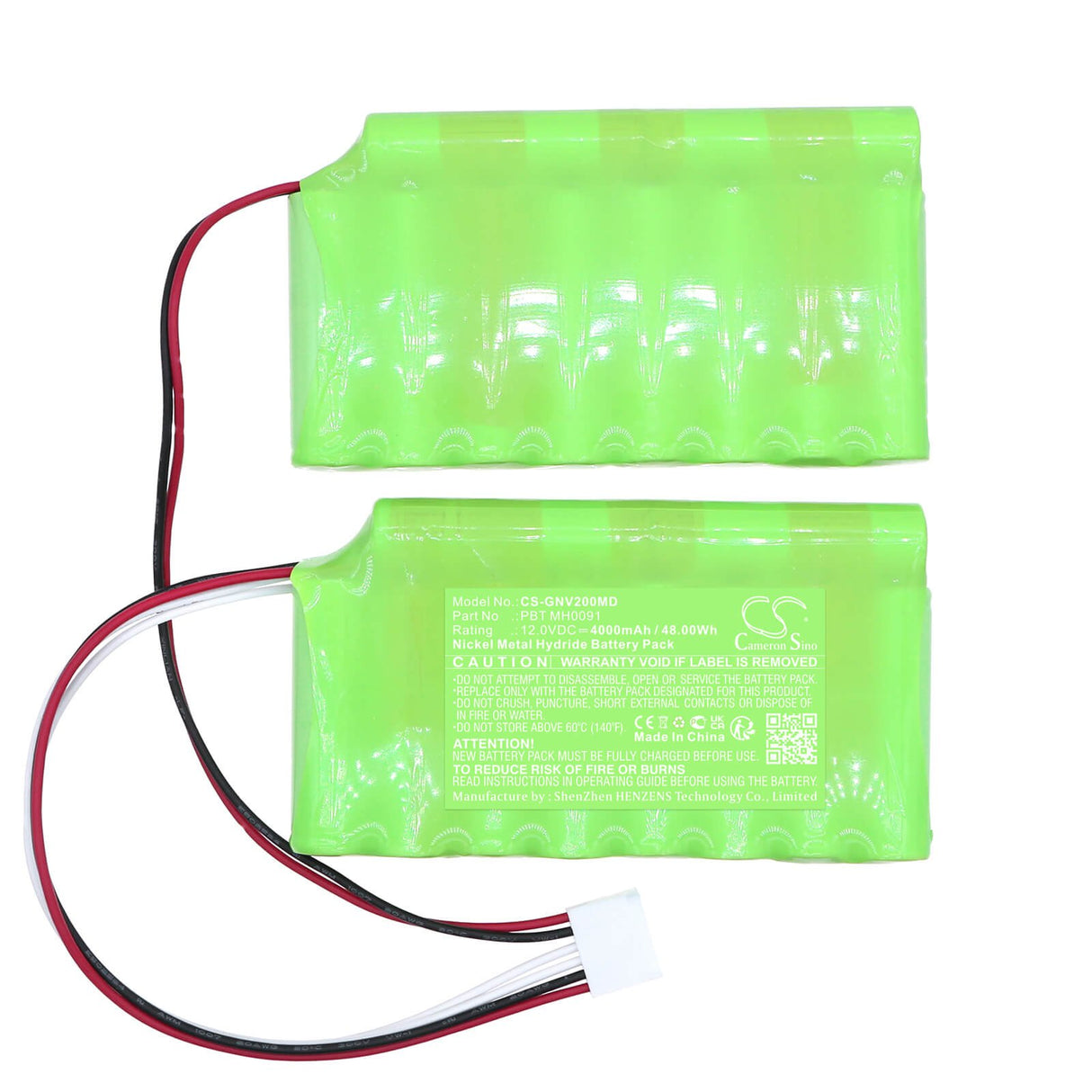 12.0V, Ni-MH, 4000mAh, Medical battery fits Globus, G1120, Lipozero G150, Lipozero G39, 48.00Wh Medical Cameron Sino Technology Limited (Medical)