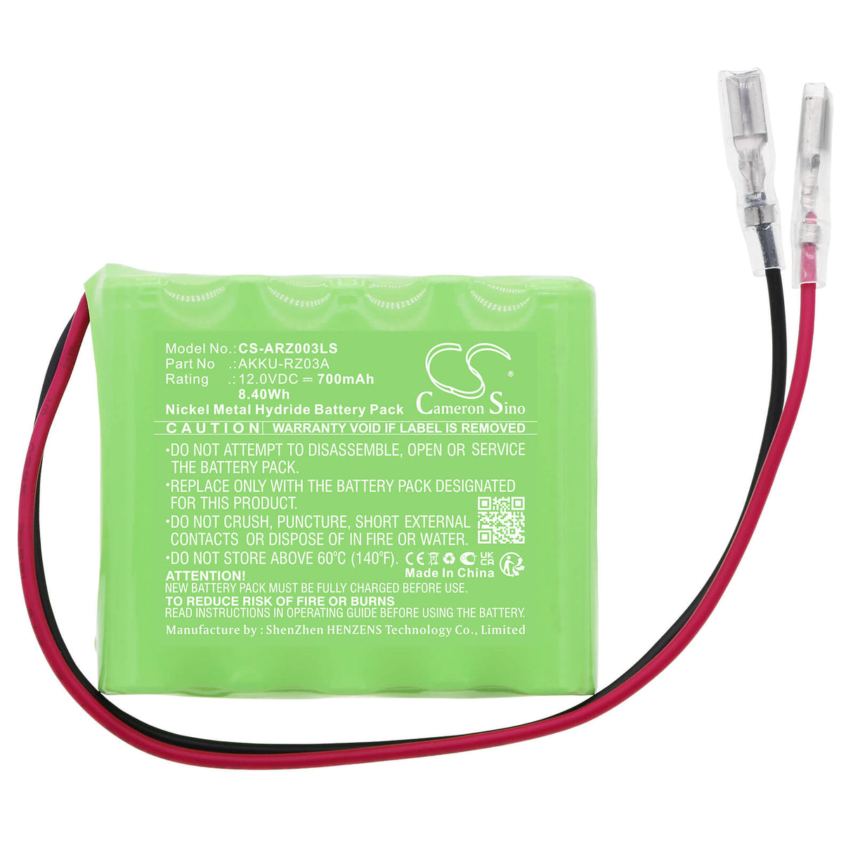12,0v, Ni-mh, 700mah, Batterie de porte automatique compatible avec Indexa, Rz03, 8,40wh Portes automatiques Cameron Sino Technology Limited