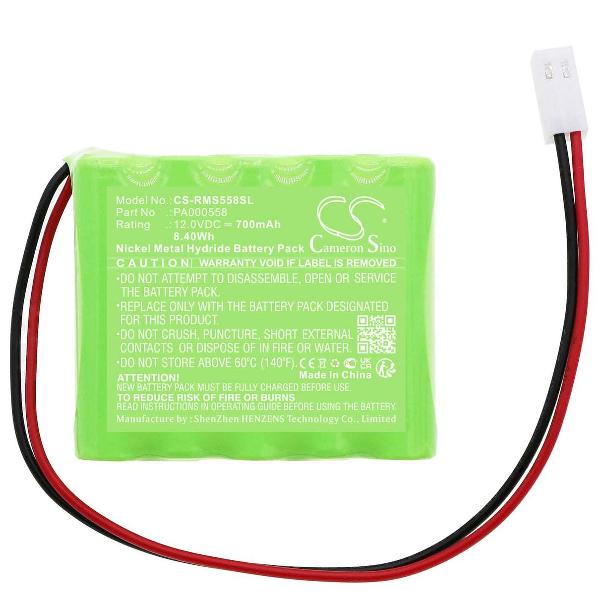 12.0V, Ni-MH, 700mAh, Batterie Smart Home compatible avec Roma, Pa000558, Roma Rollladen 4508470, 8.4Wh Smart Home Cameron Sino Technology Limited