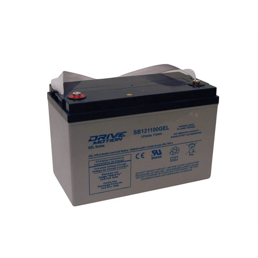 12V 110Ah Gel Battery For High Cycling Applications Sealed Lead Acid DriveMotion
