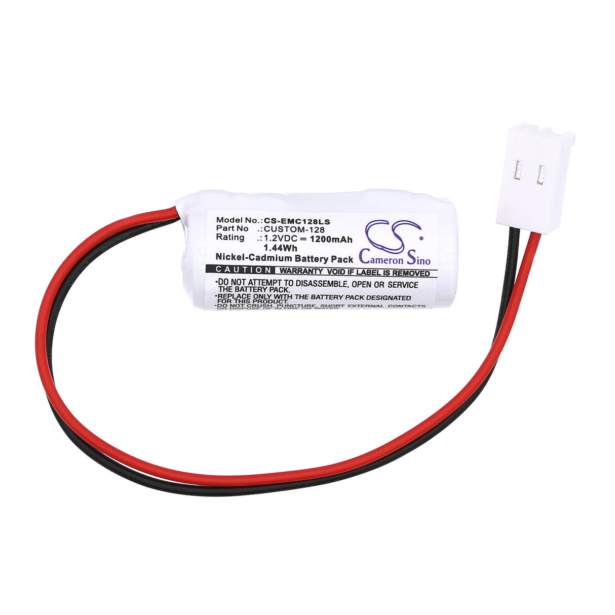 1.2V, Ni-CD, 1200mAh, batterie d'éclairage de secours compatible avec Lithonia, Custom-128, Elb0300, Elb0604n, 1.44Wh Éclairage de secours Cameron Sino Technology Limited