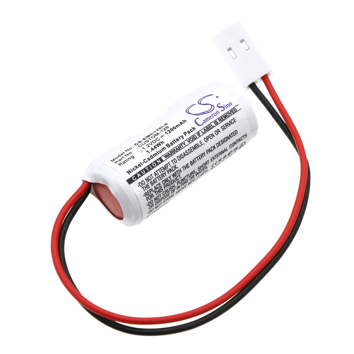 1.2V, Ni-CD, 1200mAh, batterie d'éclairage de secours compatible avec Lithonia, Custom-128, Elb0300, Elb0604n, 1.44Wh Éclairage de secours Cameron Sino Technology Limited