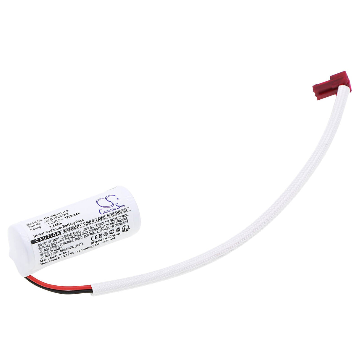 1.2V, Ni-CD, 1200mAh, batterie d'éclairage de secours compatible avec Lithonia, 1cg97, Le S 1 R 120/277 El N, Le S 1 R 120/277 El N Sd, 1.44Wh Éclairage de secours Cameron Sino Technology Limited