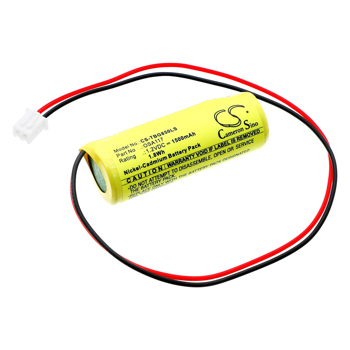 1.2V, Ni-CD, 1500mAh, Emergency Lighting battery fits Teig, T&b, 850.069, 12745, 12745, 1.8Wh Emergency Lighting Cameron Sino Technology Limited