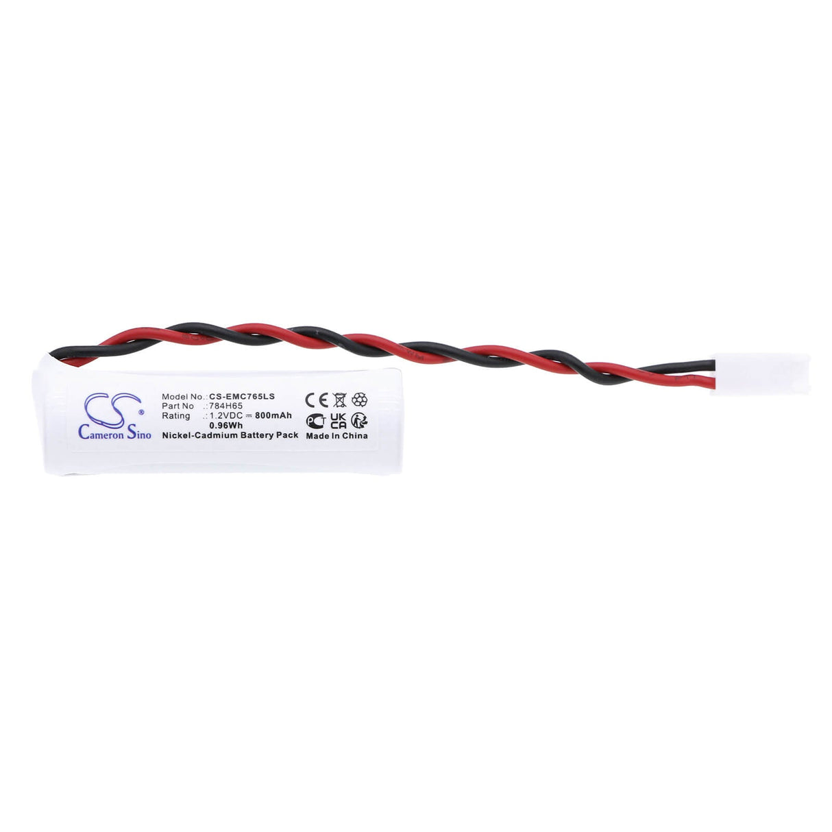 1.2V, Ni-CD, 800mAh, Emergency Lighting battery fits Dual-lite, 784h65, Eveugwe, Eveugwei, 0.96Wh Emergency Lighting Cameron Sino Technology Limited