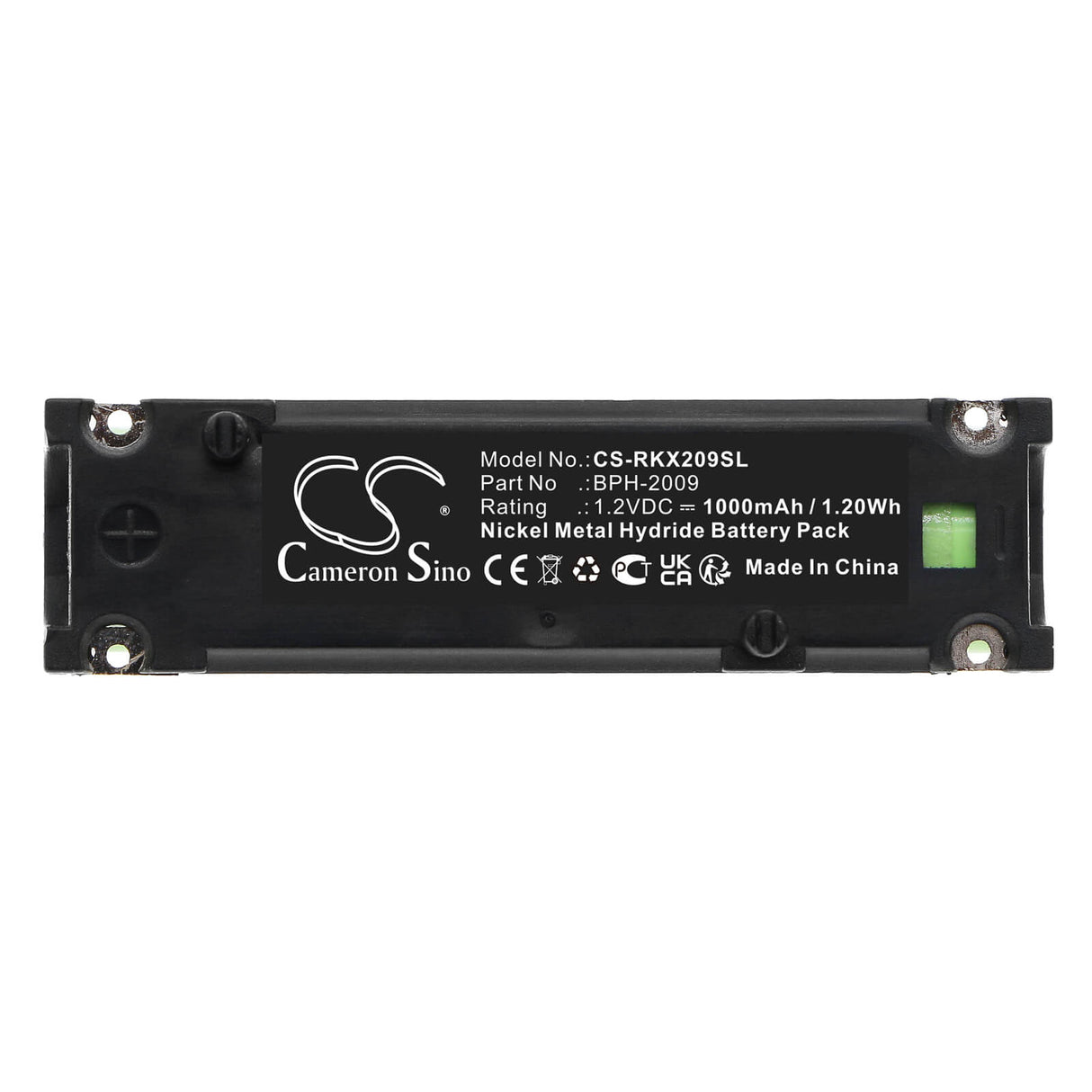 1.2v, Ni-mh, 1000mah, Batterie compatible Rki, 49-1609rk, Gx-2009, Équipement 1.20wh, Enquête, Test Cameron Sino Technology Limited