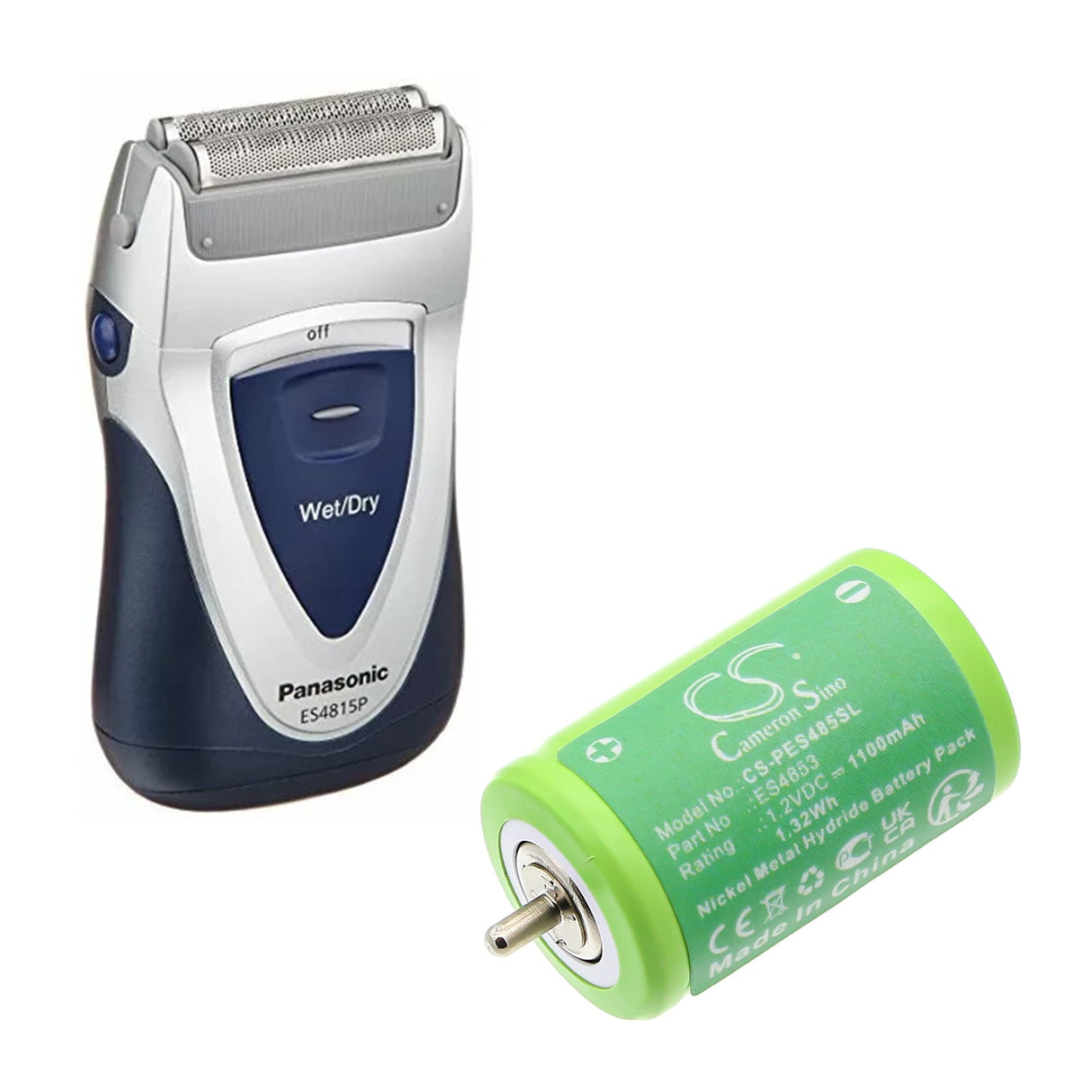 1.2V, Ni-MH, 1100mAh, Shaver battery fits Panasonic, Es4853, Es4853s, 1.32Wh Shaver Cameron Sino Technology Limited