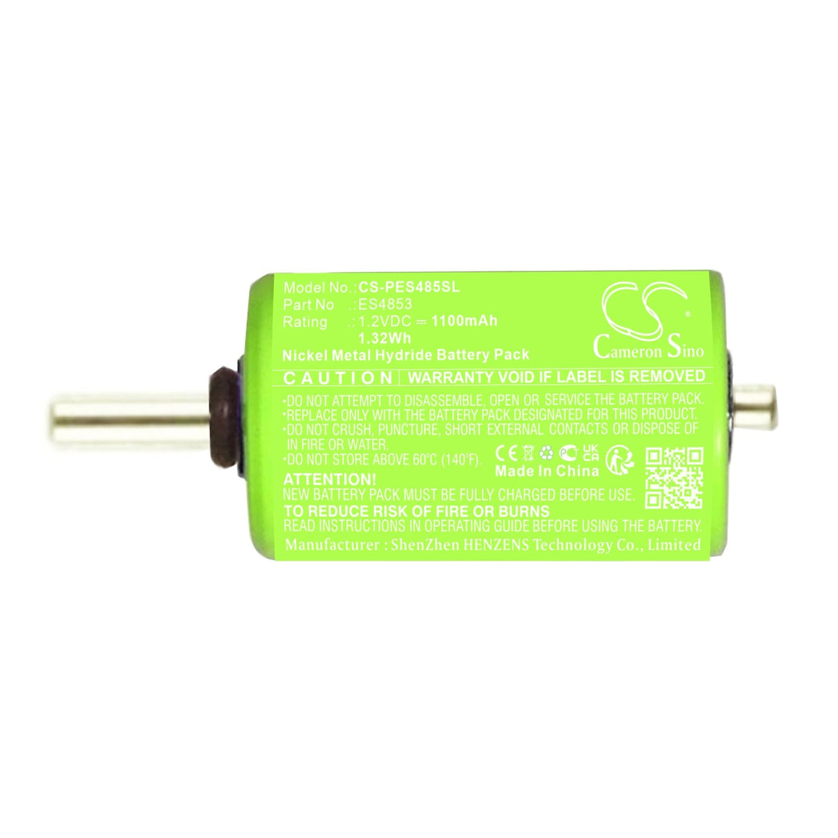 1.2V, Ni-MH, 1100mAh, Shaver battery fits Panasonic, Es4853, Es4853s, 1.32Wh Shaver Cameron Sino Technology Limited