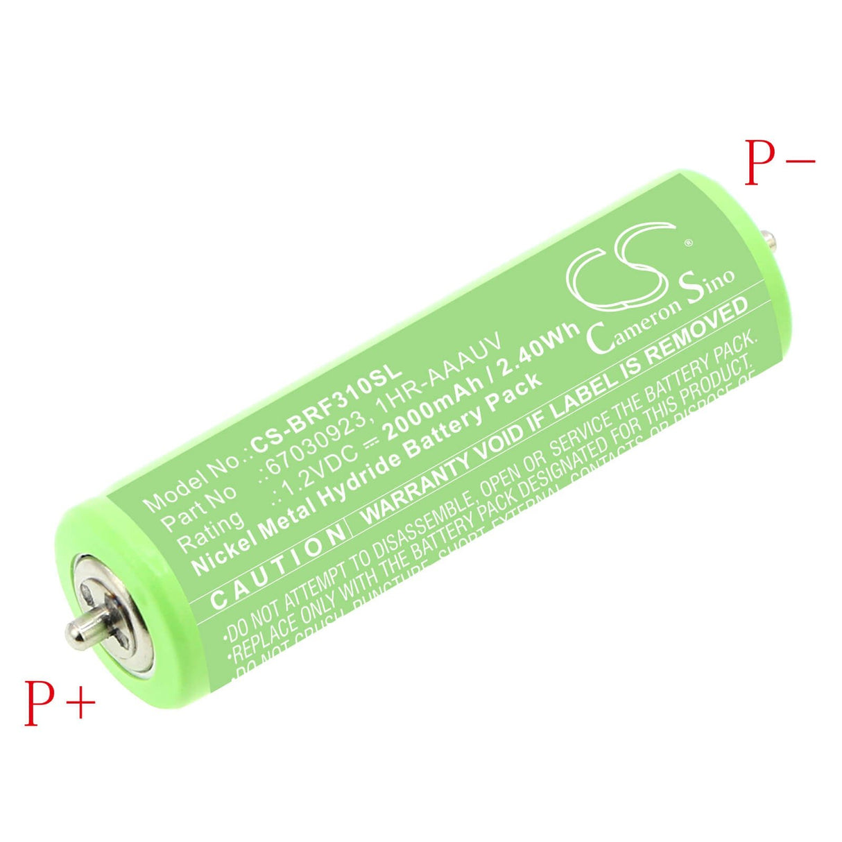 1.2v, Ni-mh, 2000mah, Shaver Battery Fits Braun 140, 140 5685 Series 1, 2.40wh Shaver Cameron Sino Technology Limited