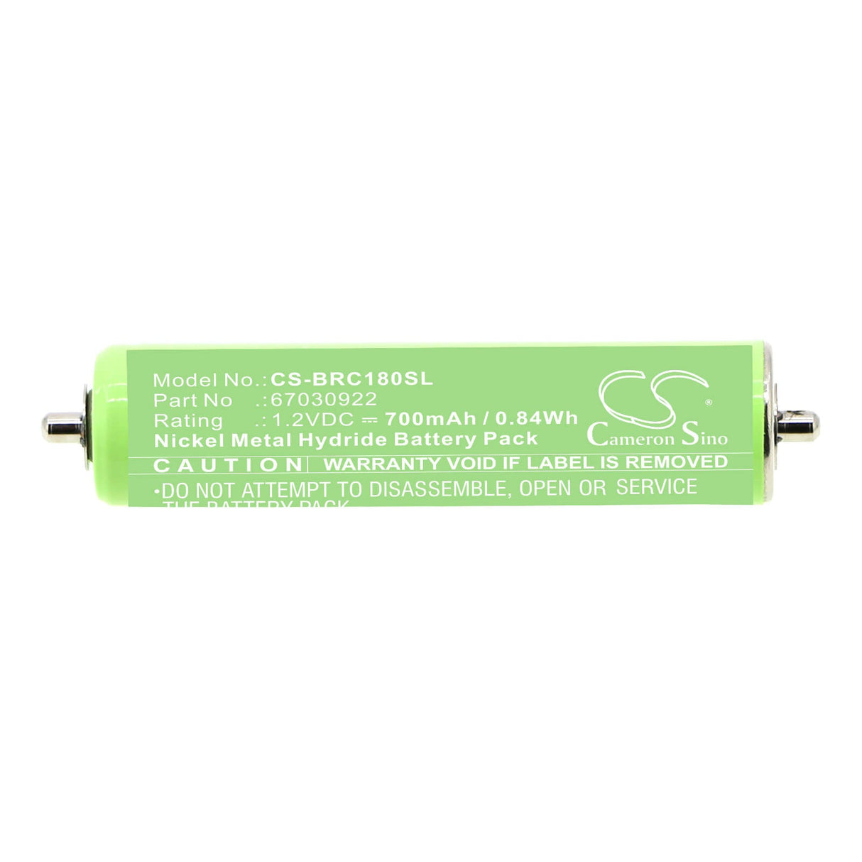 1.2V, Ni-MH, 700mAh, Shaver battery fits Braun, 1hr-aaauv, 1000, 10b, 0.84Wh Shaver Cameron Sino Technology Limited