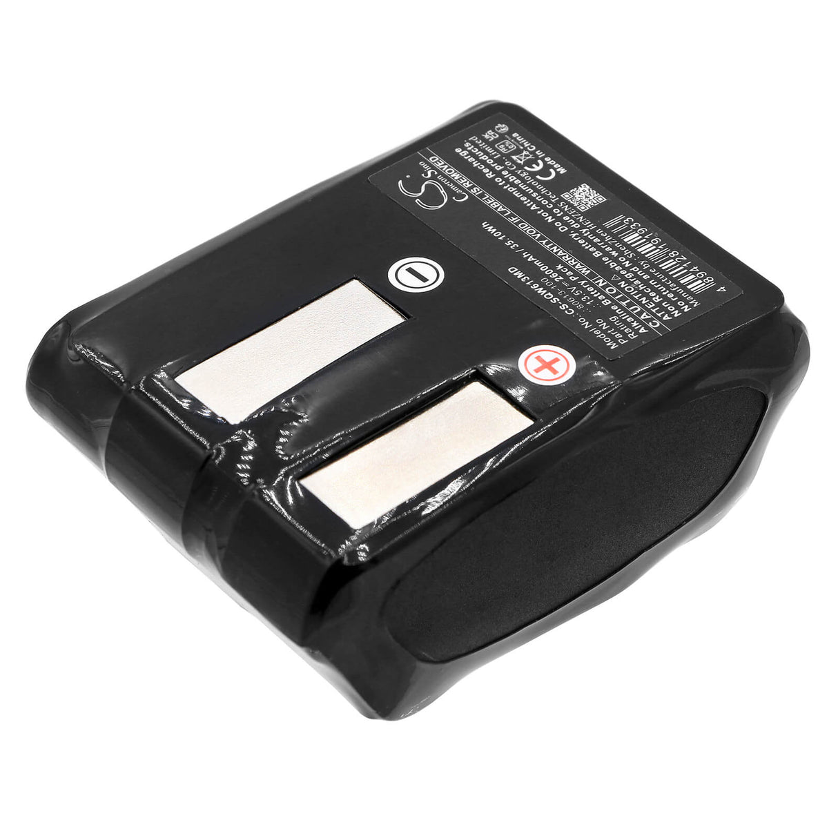 13.5V, Alcalin, 2600mAh, Batterie médicale compatible avec Sscor Quickdraw, 80613-100, Unité d'aspiration portable alimentée, Dispositif d'aspiration, 35.10Wh Medical Cameron Sino Technology Limited (Médical)