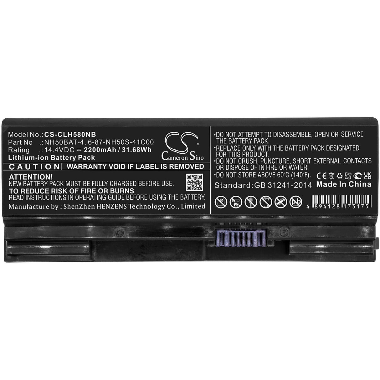 14.4v, 2200mah, Li-ion Battery Fit's Gigabyte, A7 X1, G5 Kc, 31.68wh Notebook, Laptop Cameron Sino Technology Limited