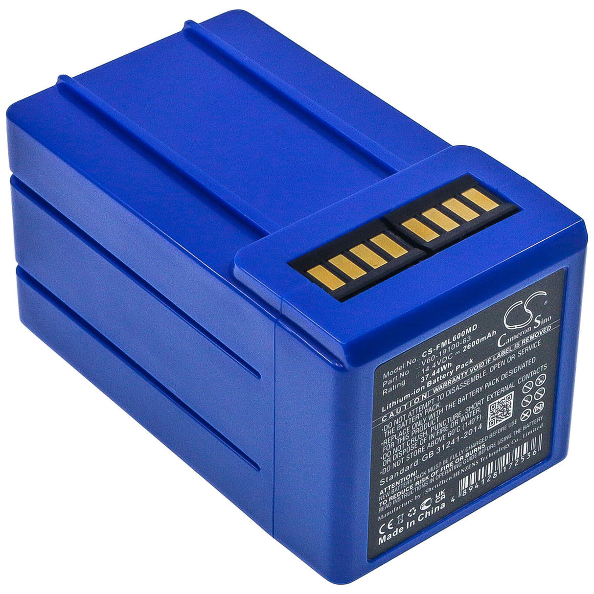 14.4V, Li-ion, 2600mAh, Medical battery fits Flight Medical, V60-19100-63, Flight 60 Internal, 37.44Wh Medical Cameron Sino Technology Limited (Medical)